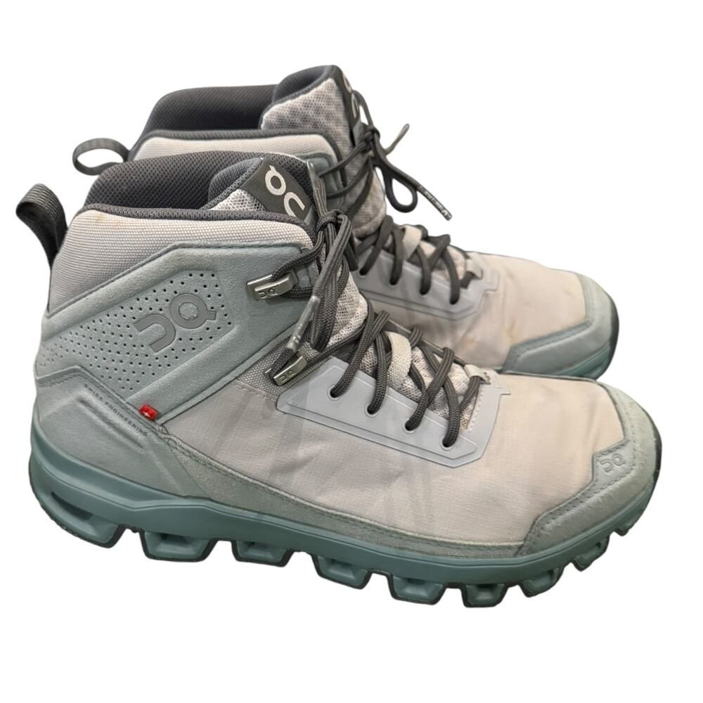 On Cloudridge Glacier / Sea Women’s Hiking Boots 8